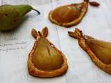 Tartelettes aux poires, chocolat et confiture de lait