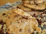 Cookies chocolat blanc et riz soufflé au chocolat