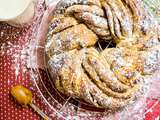 Couronne briochée de Noël au spéculoos