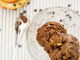 Glace chocolat & morceaux de cookies