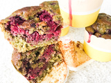 Muffins healthy framboises et matcha