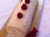 Bûche amande et framboises