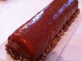 Bûche caramel et noix