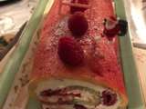 Bûche légére framboise