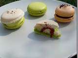 Macarons citron vert/framboise/piment d'espelette