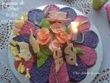 Bavarois creme patissiere / fraises, gateau d'anniversaire