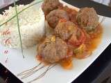 Boulettes de viande hachee en sauce, au four