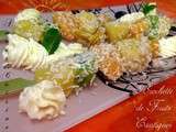 Brochettes de fruits exotiques