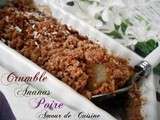 Crumble ananas poires