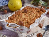 Crumble aux coings et noisettes