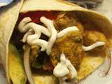 Fajitas au poulet, les wraps ou les tortillas au poulet