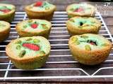 Financiers aux fraises et pistache