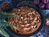 Gâteau au beurre aux prunes et noisettes