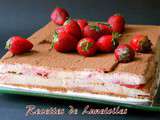 Gateau sans cuisson aux fraises