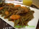 Haricots verts a l’agneau en sauce