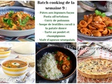 Menu batch cooking hebdomadaire : 5 plats maison pour toute la famille