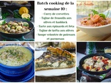 Menu batch cooking semaine 10 : 5 recettes faciles et variées