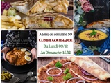 Menu de recettes de la semaine 50 du 09 au 15/12