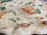 Naans à la coriandre, pain indien