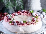 Pavlova à la chantilly au mascarpone et canneberges