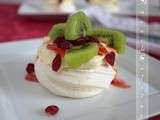 Pavlova, au kiwi et cranberry