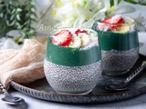 Pudding chia lait de coco et spiruline