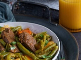 Ragoût d’haricots verts au boeuf