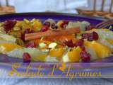 Salade d’agrumes, salade d’oranges pamplemousse mandarine