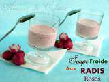 Soupe froide aux radis roses