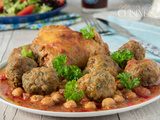 Tajine aux boulettes de viande hachée-épinards