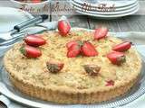 Tarte a la rhubarbe et fraises ultra facile