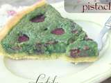 Tarte pistaches framboises