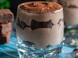 Tiramisu au brownie et mousse mascarpone au cacao