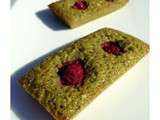 Financiers thé matcha, framboises