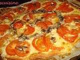 Tarte tomates, mascarpone, sardines