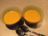 Velouté de carottes, lentilles, au lait de coco