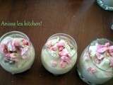 Mousse chocolat blanc et pralin rose