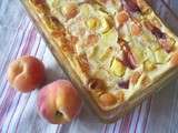 Clafoutis abricot et pêche