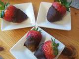 Fraises en coque de chocolat