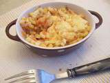 Gratin de coquillettes, tomates et poisson