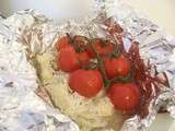 Papillotes poulet-coco-tomates