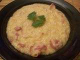 Risotto à l'anglaise - bière, bacon et cheddar