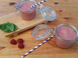 Smoothie banane, framboises, basilic