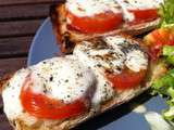 Tartines tomates / mozzarella