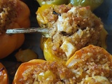 Poivrons et tomates farcis végétariens