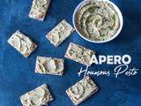 Houmous au pesto