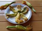 Tempura de fleurs de courgette (sans gluten et sans œuf)