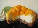 Cheesecake fruit de la passion & mangue - chantilly au citron vert (recette de Christophe Michalak)