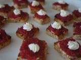 Canapés aux Oeufs de Lump Revisités - Chantilly Agrumes Gingembre