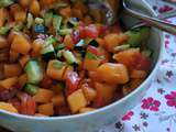 Salade Melon Concombre Tomates